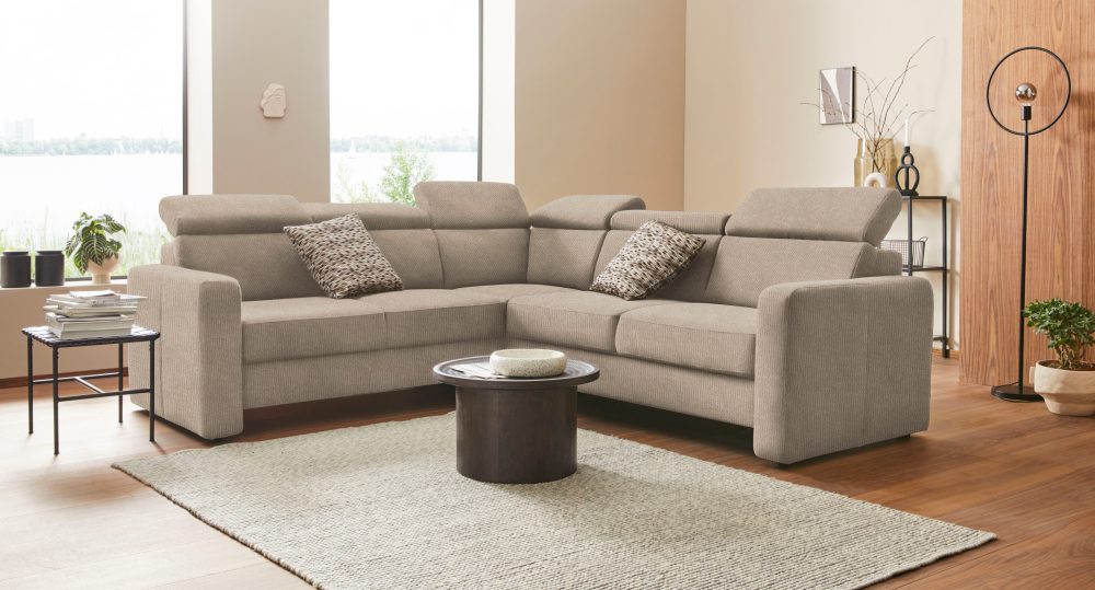 sit&more Ecksofa »Bologna«, inklusive Kopfteilverstellung und Federkern, wahlweise mit Bettfunktion und Schubkasten