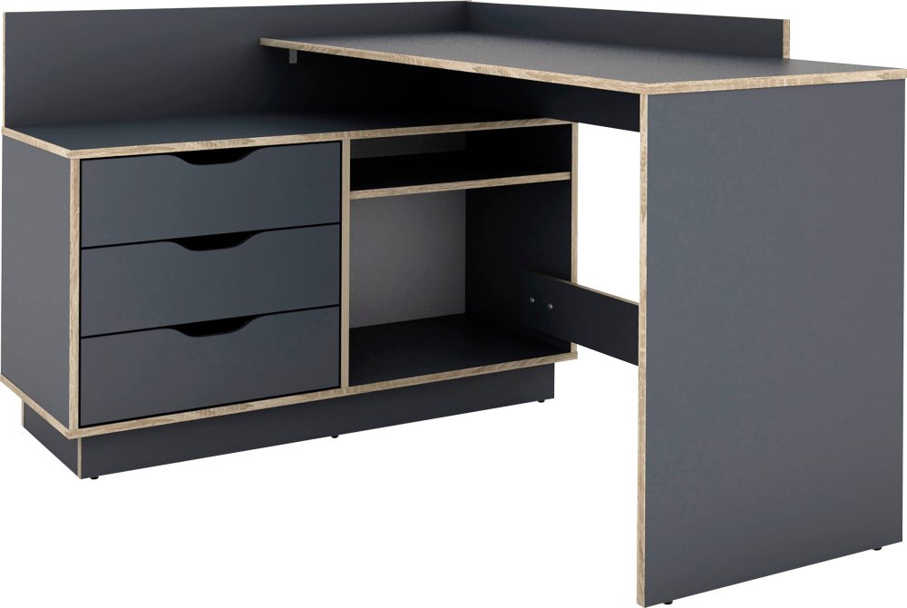 byLIVING Eckschreibtisch »Belfast«, Breite 129 cm, rechts oder links montierbar
