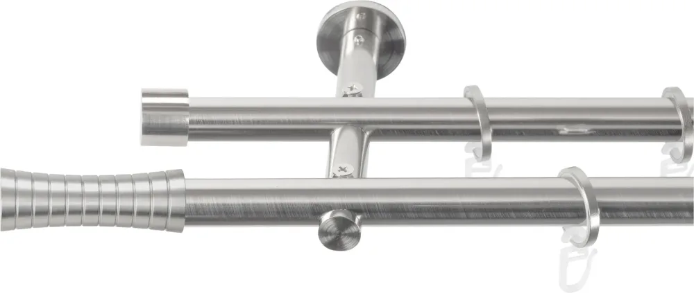 SN DECO GROUP Gardinenstange Ø 19 mm 2 läufig-läufig Fixmass;kürzbar