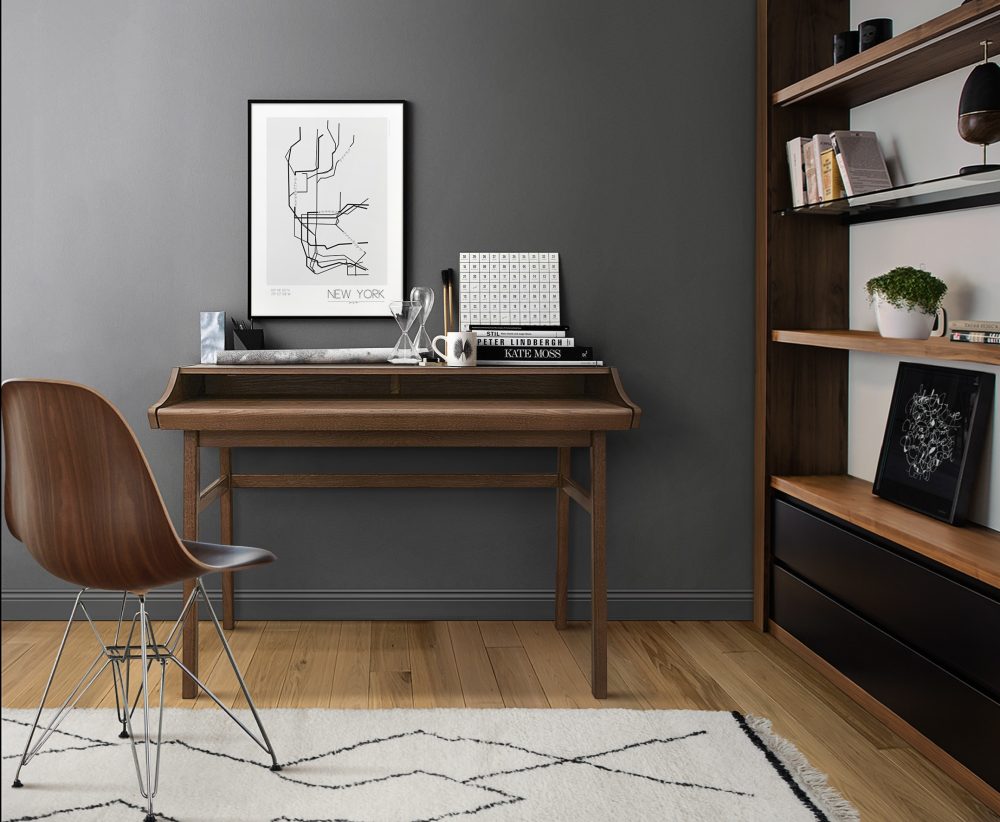 Woodman - Schreibtisch Carteret 115 x 44 x 83.5 cm - Braun