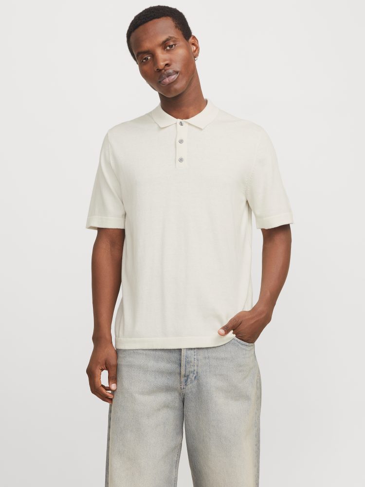 Jack & Jones Kurzarmpullover »JJEEMIL KNIT RELAXED POLO SS SN«, mit Polo Kragen