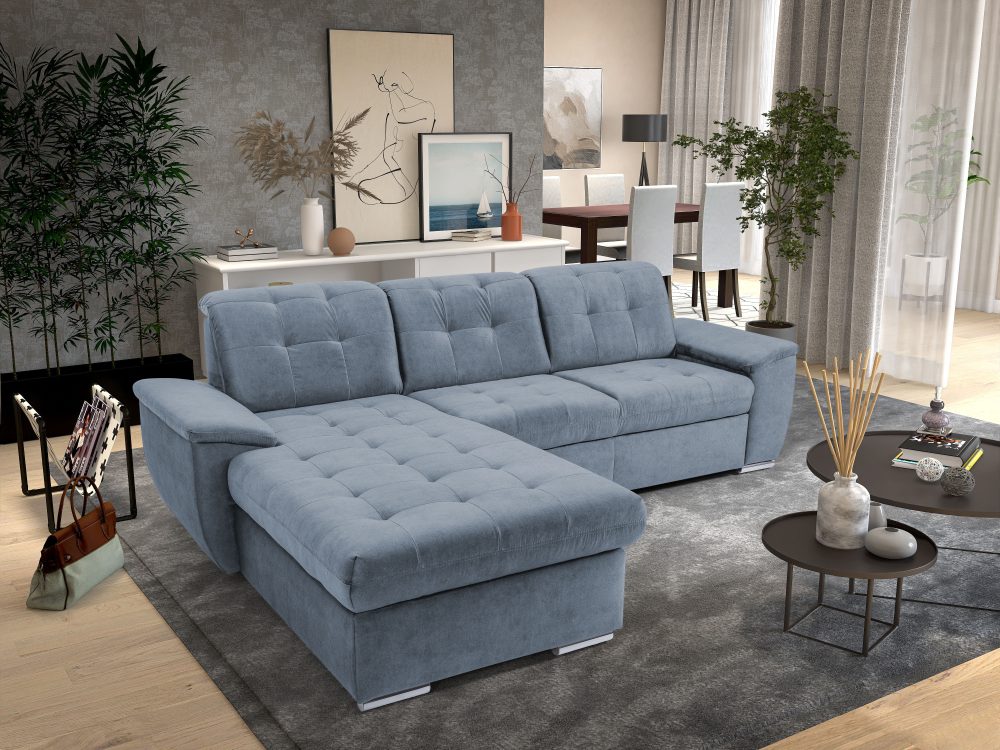 exxpo - sofa fashion Ecksofa »Derby Inkl. Kopfteilverstellung, wahlw. Bett & Bettkasten, L-Form«, EXTRA an Komfort zum Relaxen, Entspannen und Wohlfühlen