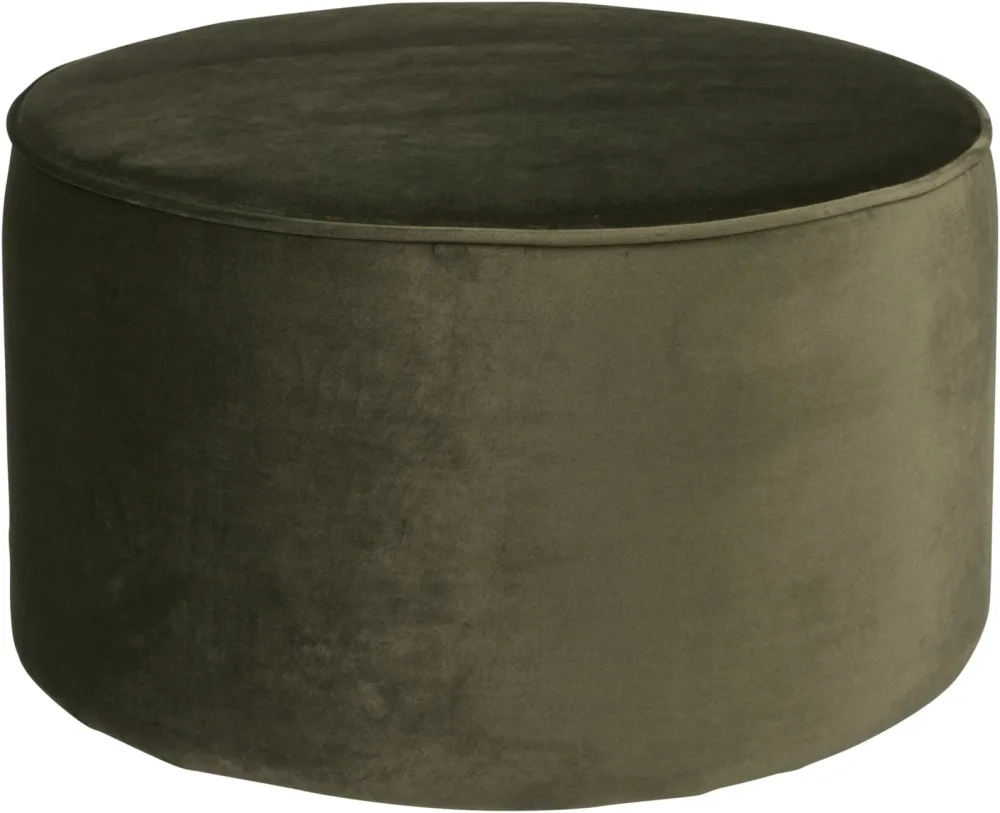 mutoni - Hocker Sara niedrig Velvet warm green, One Size, Grün