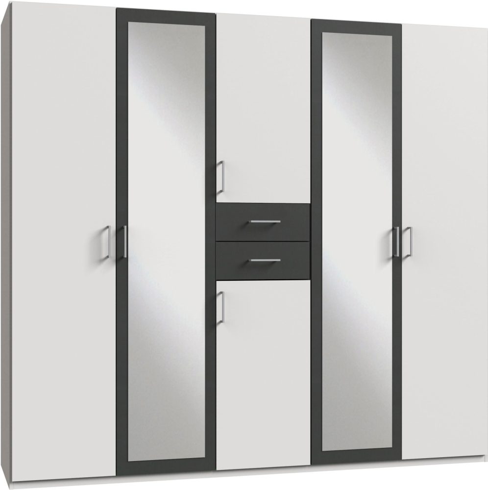 Wimex Kleiderschrank »Diver Drehtürenschrank mit Spiegel, 180, 225 o. 270cm breit«, Bestseller Schlafzimmerschrank wahlweise 3 Innenausstattungen