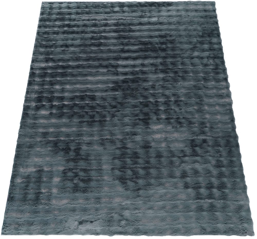 Paco Home Hochflor-Teppich »Arnheim 741«, rechteckig, Uni Farben, modernes Design, besonders weich, Hoch-Tief Effekt