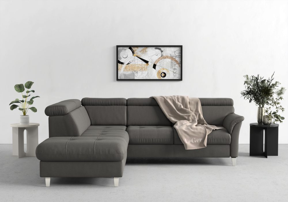 sit&more Ecksofa, inklusive Kopfteilverstellung, wahlweise mit Bettfunktion und Bettkasten