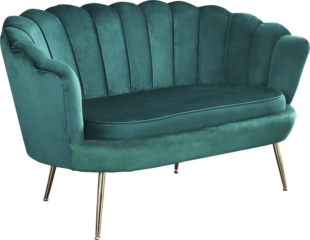 Muschelsofa Samt grün 136