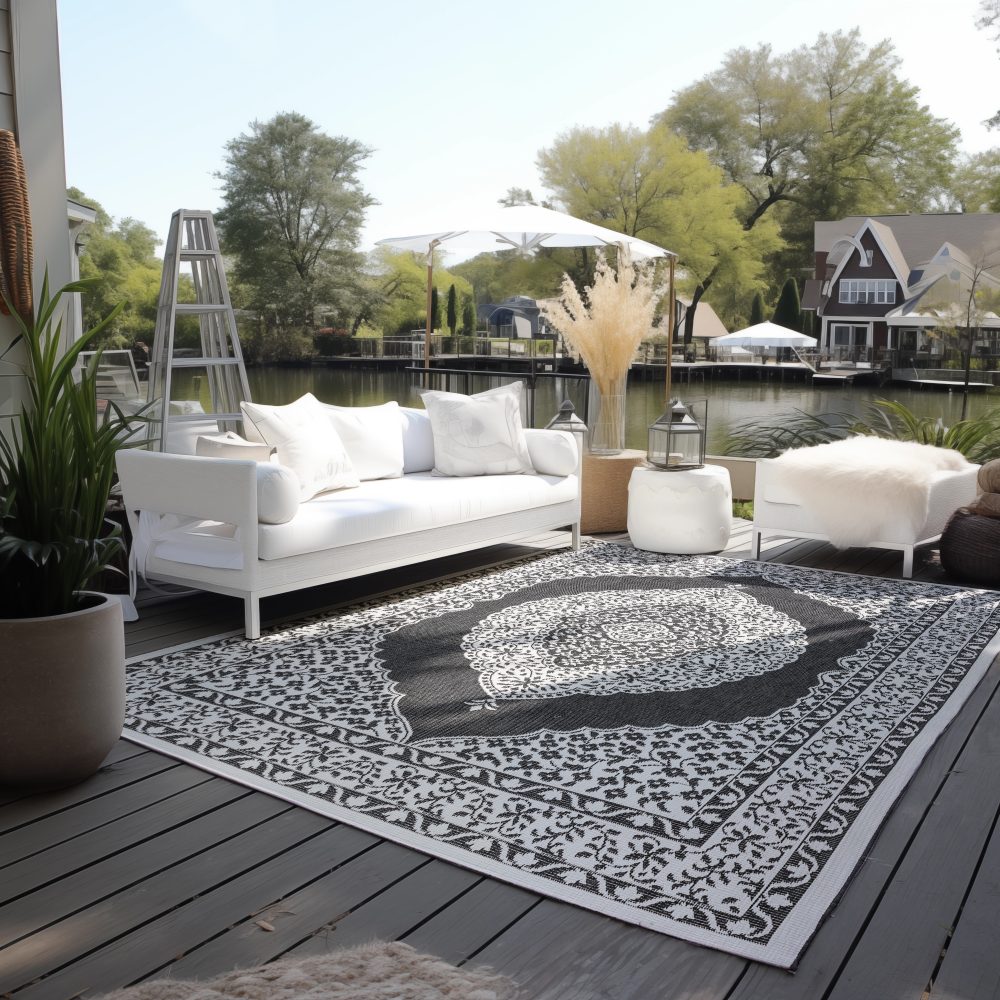 ELLE DECORATION Teppich »Meekly, In- und Outdoor«, rechteckig, Flachgewebe, In-& Outdoor, Modern, Wendeteppich, Balkon, Wohnzimmer