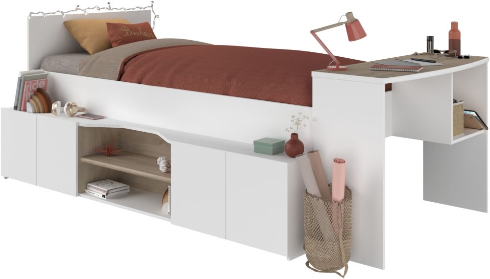 Bett Büro CLEO 90x200cm weiss
