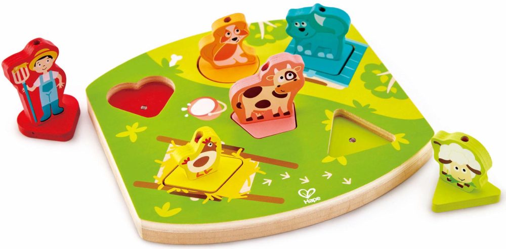 Hape Bauernhof-Geräusche-Puzzle - bunt