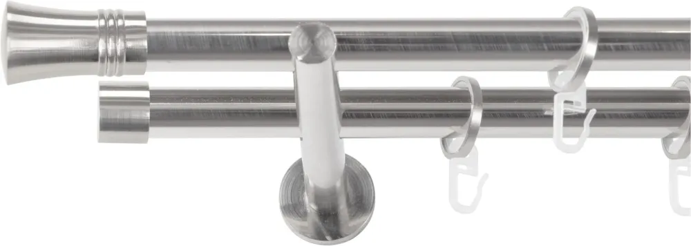 SN DECO GROUP Gardinenstange Ø 19 mm 2 läufig-läufig Fixmass;kürzbar