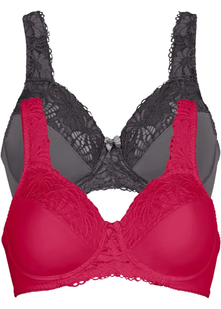 bonprix Minimizer-BH mit gepolsterten Trägern (2er Pack)rot 100Damen