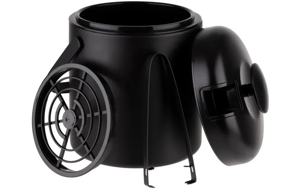 Set Eiseimer mit Eiszange, D14cm, H22cm, 1.3lt, schwarz