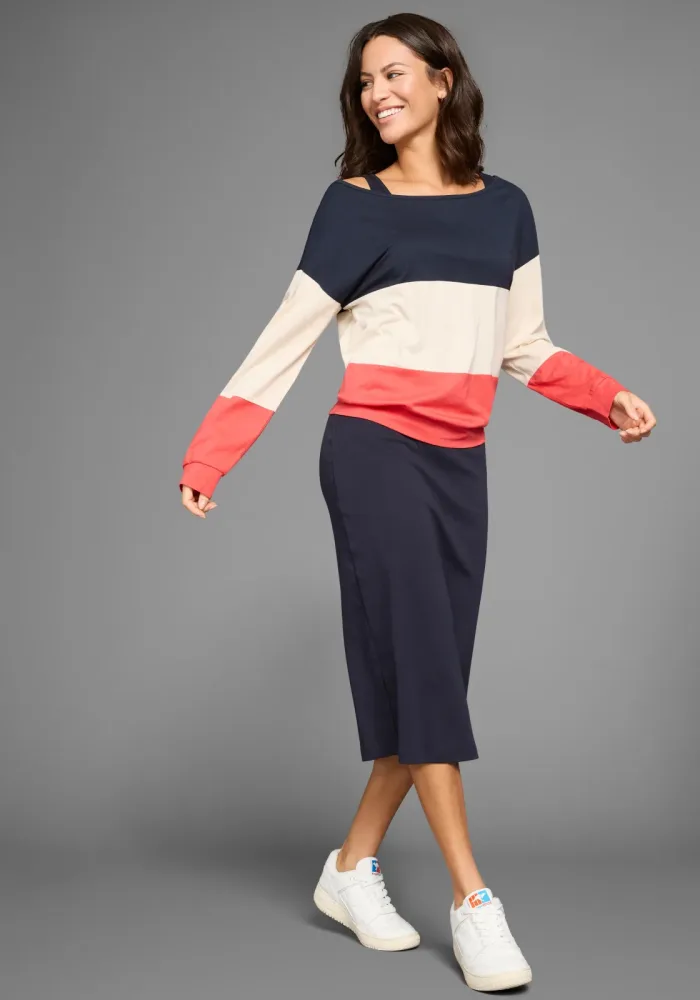 KangaROOS 2-in-1-Kleid Set, 2 Stk. tlg. mit Streifenshirt im Lagenlook