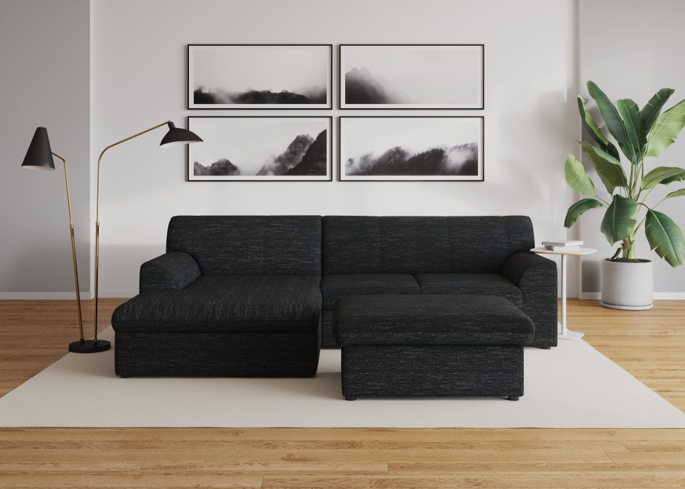 DOMO collection Ecksofa »Topper«, mit Recamiere, wahlweise mit Schlaffunktion