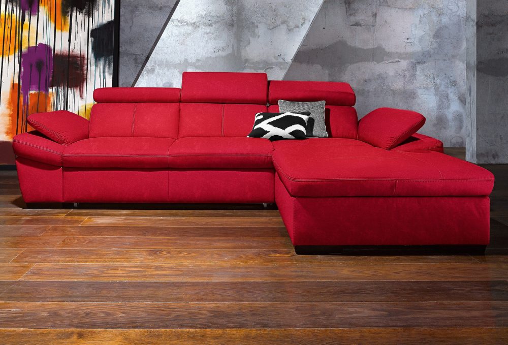 exxpo - sofa fashion Ecksofa, inklusive Kopfteil- und Armteilverstellung, wahlweise mit Bettfunktion