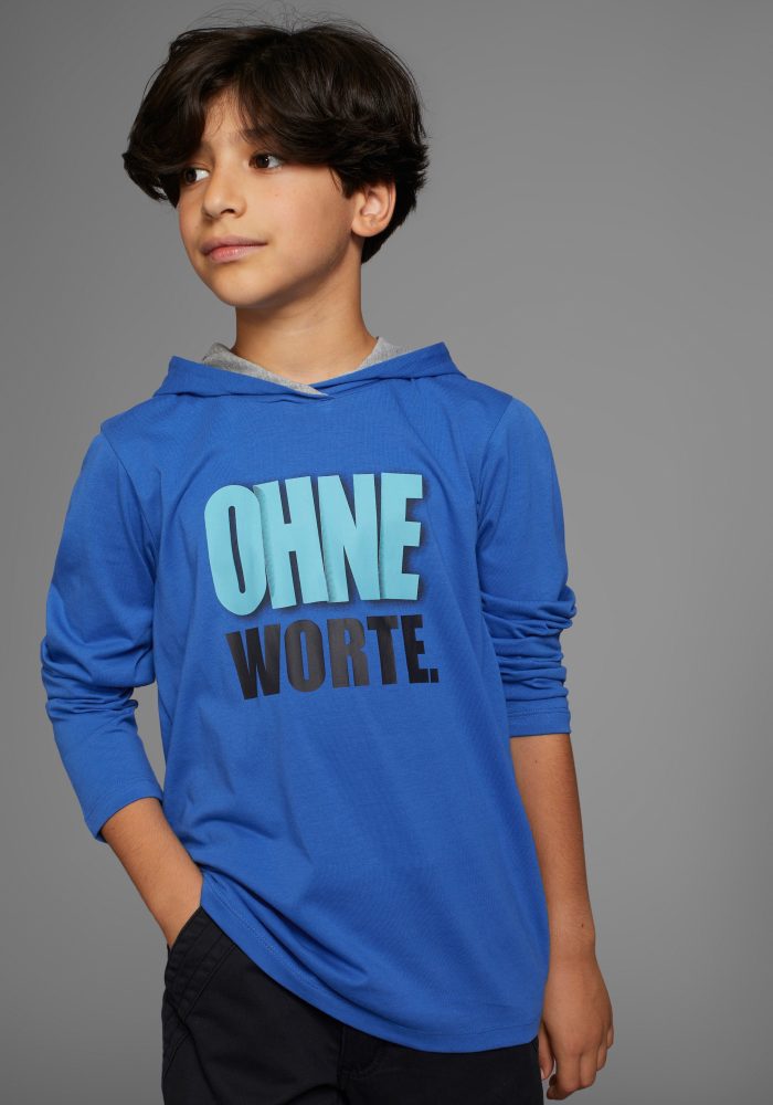 KIDSWORLD Kapuzenshirt »OHNE Worte!«, cooler Spruch