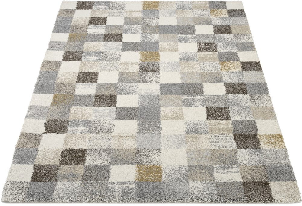 OCI DIE TEPPICHMARKE Teppich »NEW VILLA SQUARES«, quadratisch, 20 mm Höhe, feine Karos, meliert, Wohnzimmer