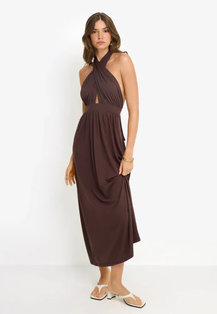 LSCN by LASCANA Neckholderkleid in Maxilänge