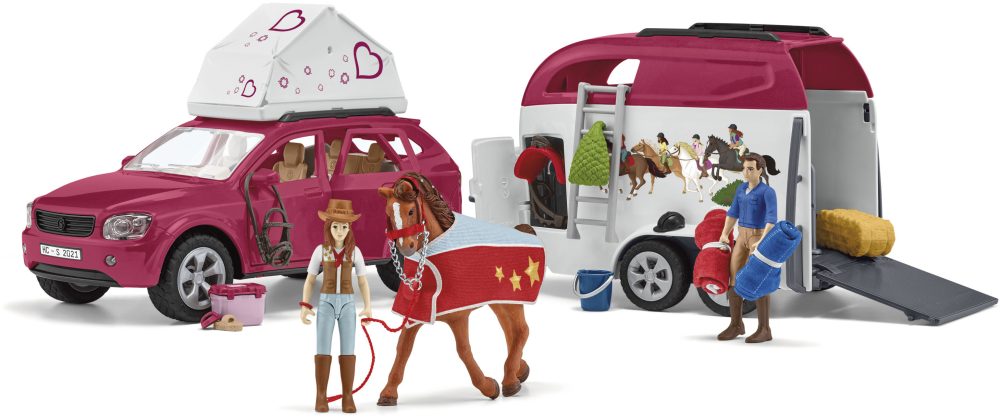 Schleich® Spielwelt »Horse Club, Abenteuer mit Auto und Pferdeanhänger (42535)«, Made in Europe