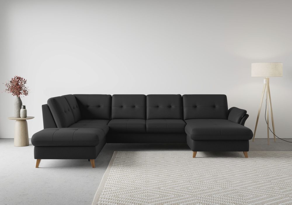 sit&more Wohnlandschaft »Göteborg«, inklusive Sitztiefenverstellung und Federkern, wahlweise mit Bettfunktion und Bettkasten