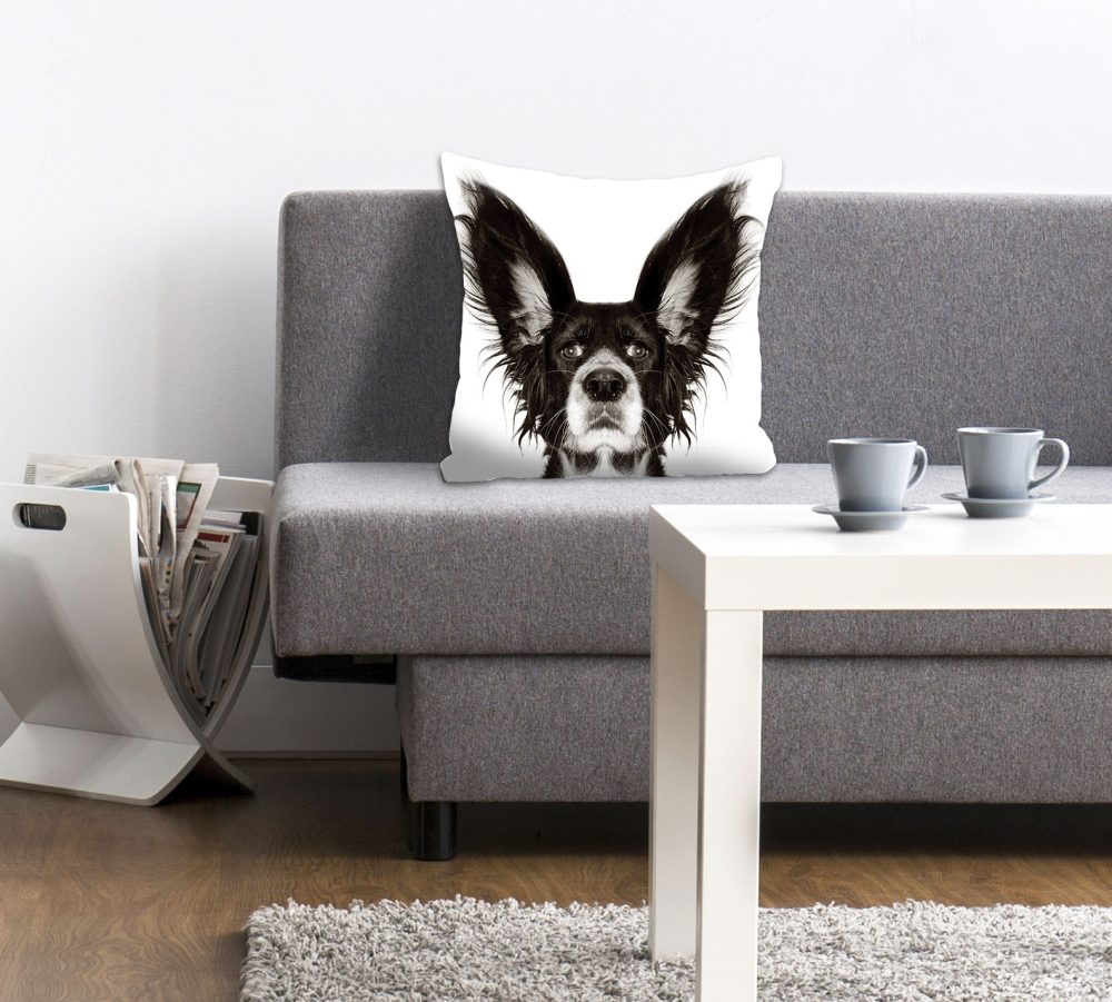 queence Dekokissen »Benni«, (1 St.), mit einem Hund mit spitzen Ohren