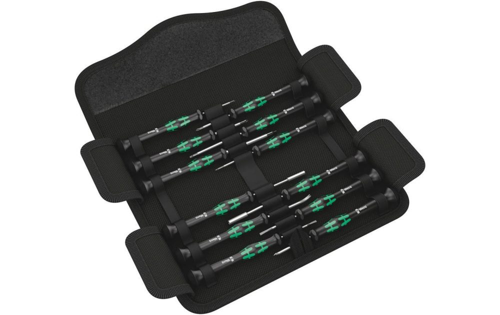 Elektronik- u. Feinmechanik Schraubendreher-Set 12teilig Wera Kraftform Micro 12 Electronics 1 Schlitz, Kreuzschlitz