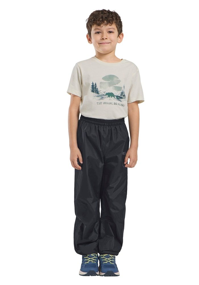 Jack Wolfskin Kinder Regenhose Rainy Days Pants Kids 104 grau black