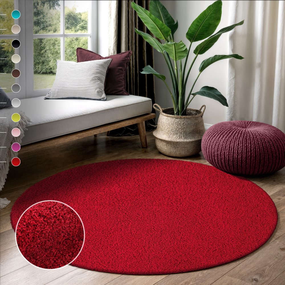 Sanat Hochflor-Teppich »LOCA«, rund, 30 mm Höhe, Wohnzimmer, Langflor, Shaggy, Schlafzimmer
