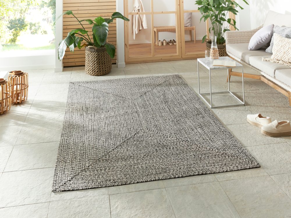 NORTHRUGS Teppich »Trenzado«, rechteckig, In- & Outdoor, Handmade-Look, Gewebt, Wetterfest, Balkon, Wohnzimmer