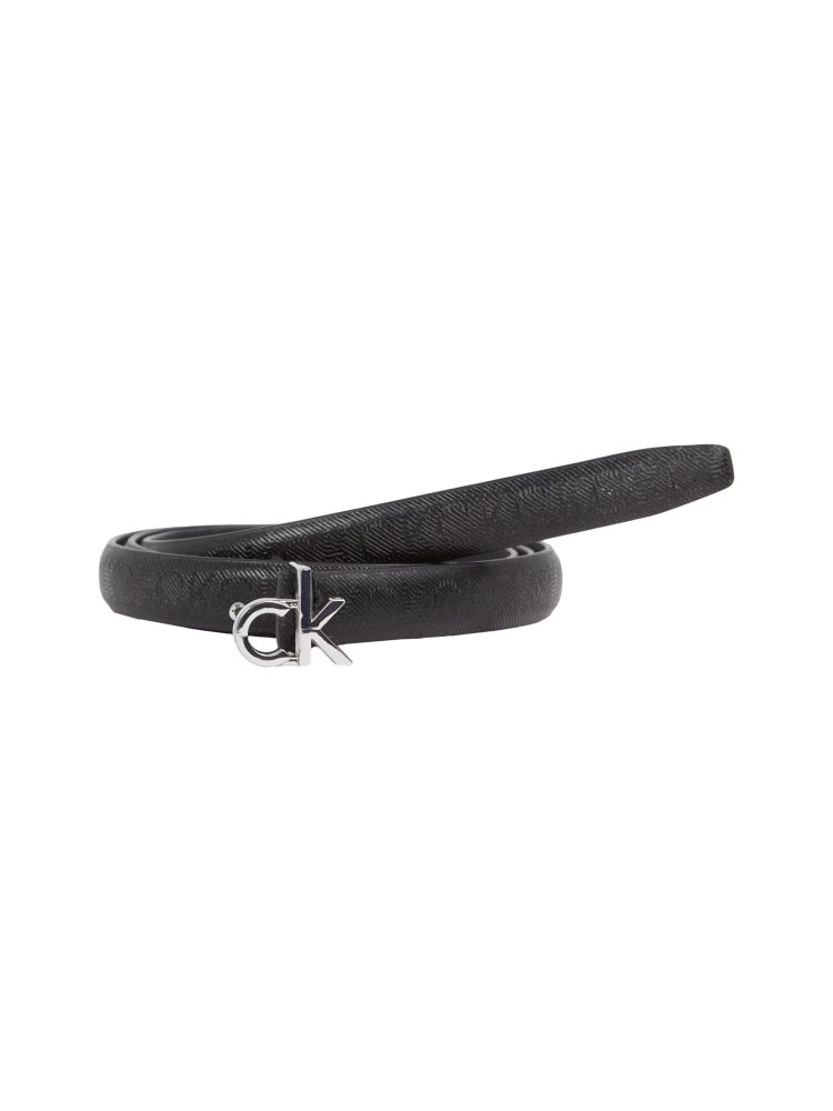Calvin Klein Ledergürtel »CK BUCKLE SKINNY BELT 1.5_MONO«, mit Logo-Print