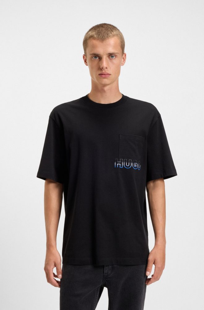 HUGO Blue T-Shirt »Nogoste«, Rundhalsausschnitt, regular fit, Brusttasche