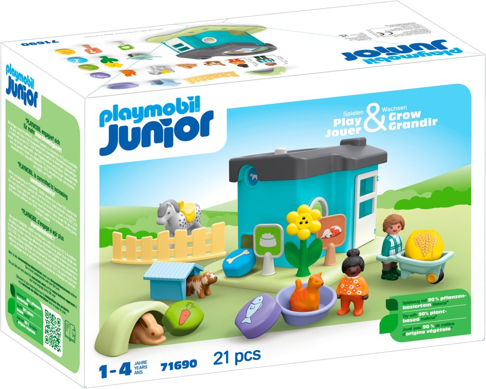 71690 Junior: Tierpension mit Futterspender, Konstruktionsspielzeug