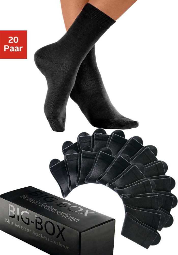 Go in Basicsocken, (Box, 20 Paar), in der Big-Box