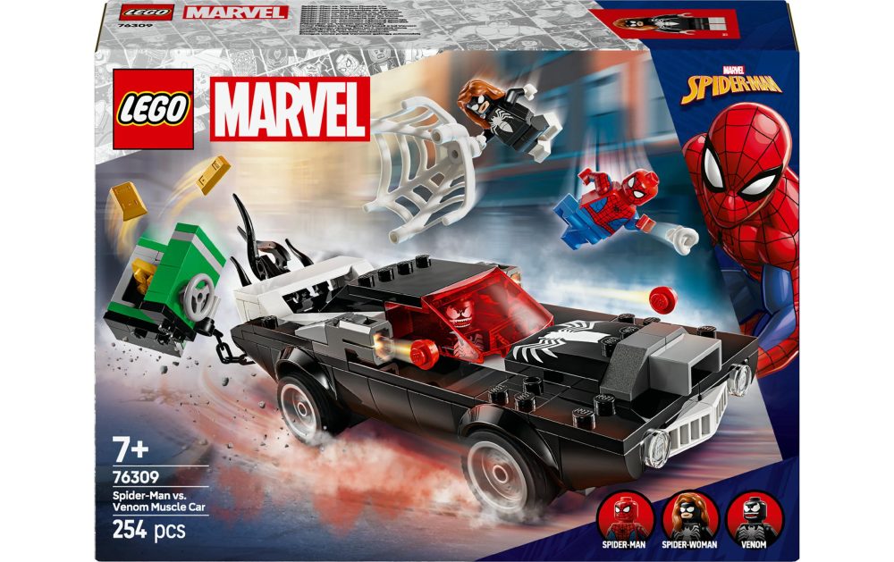76309 Marvel Super Heroes Spider-Man vs. Venom Muscle-Car, Konstruktionsspielzeug