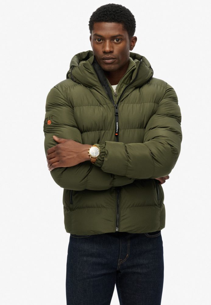 Superdry Steppjacke »HOODED SPORTS PUFFER JACKET«, mit Kapuze
