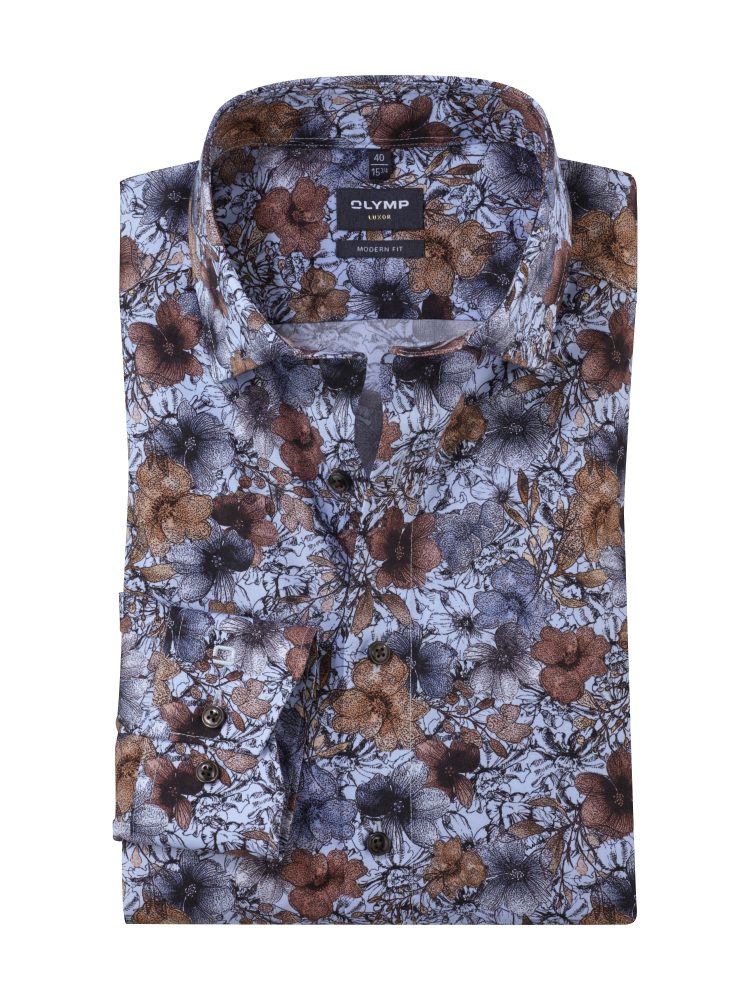 OLYMP Langarmhemd »Luxor modern fit« mit floralem Print