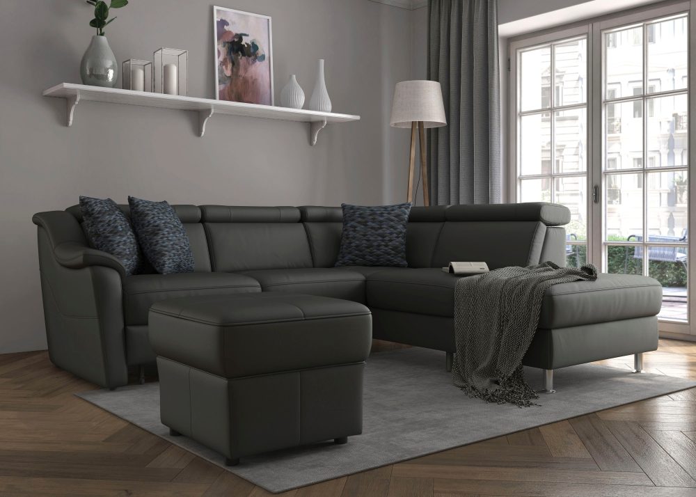 sit&more Ecksofa »Freetown«, inklusive Kopfteilverstellung und komfortablem Federkern, wahlweise mit Bettfunktion und Stauraum