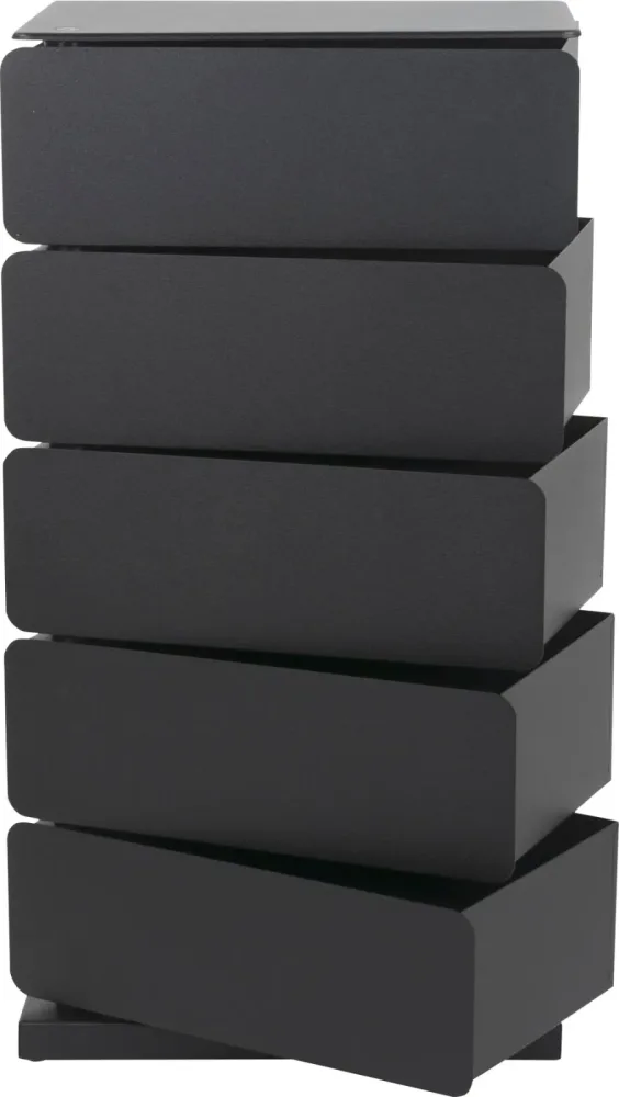 Spinder Design Kommode Hesta Schwarz Stahl 37 cm 26 cm