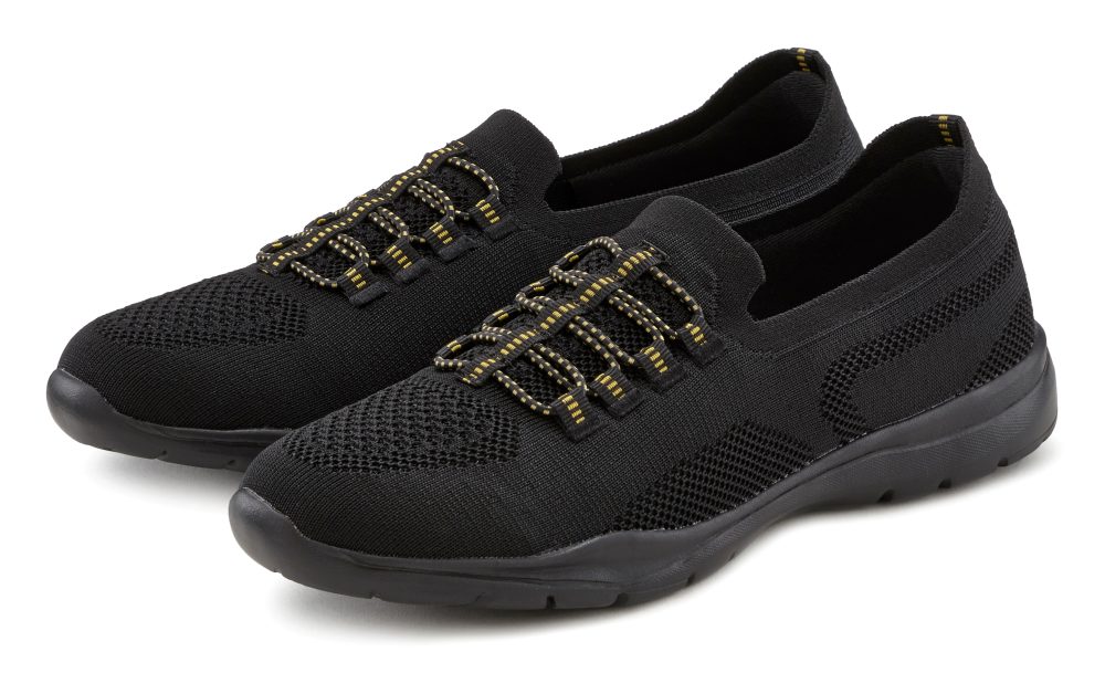 LASCANA Sneaker, Slip In bequem zum Reinschlüpfen aus leichtem Meshmaterial vegan