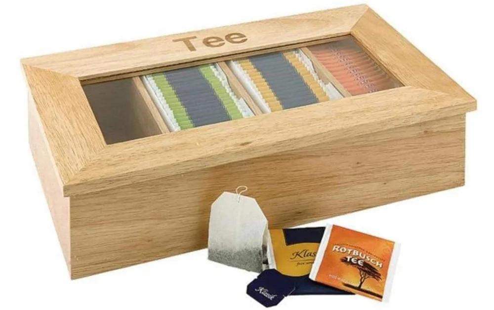 APS Teebox, Holz (Rubberwood); 33.5x20x9 cm (LxBxH); natur