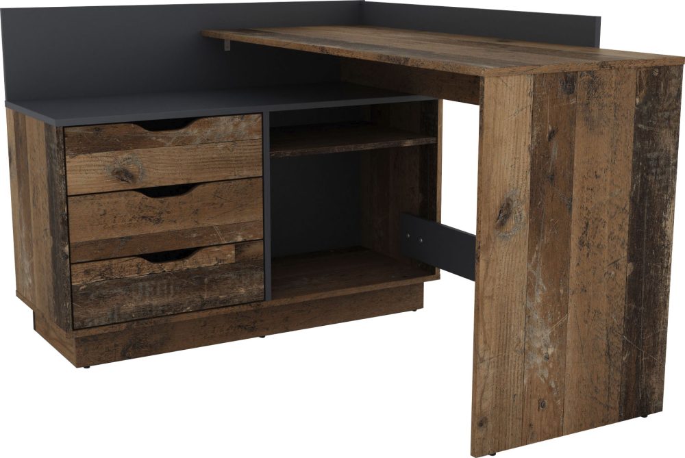 byLIVING Eckschreibtisch »Belfast«, Breite 129 cm, rechts oder links montierbar