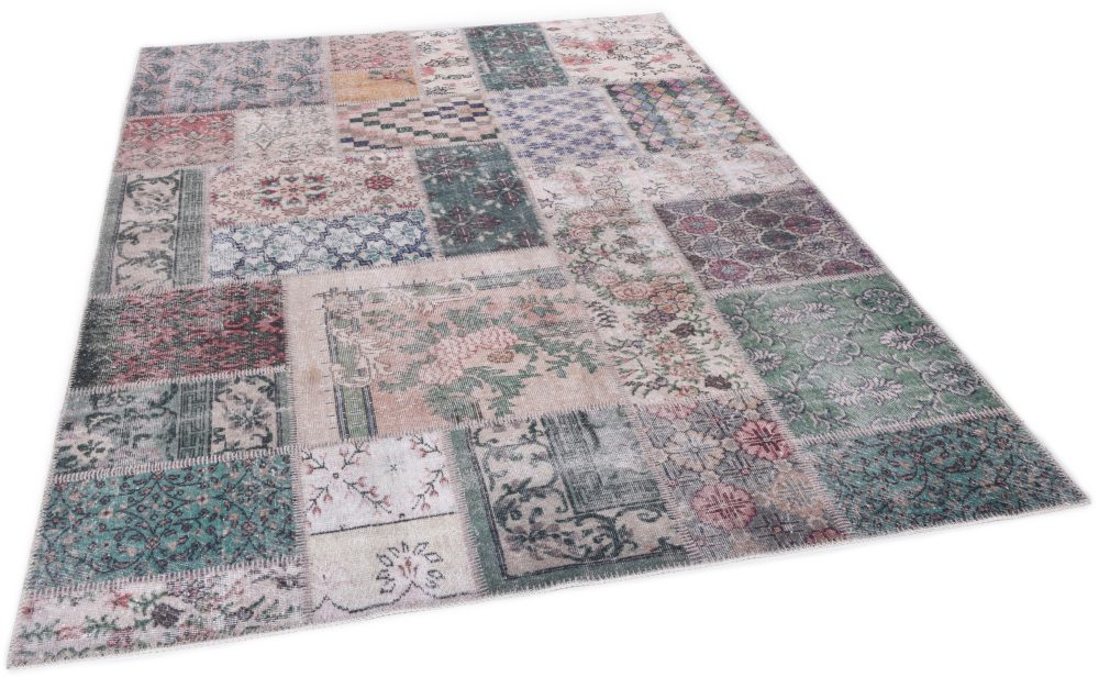 Gino Falcone Teppich »Adara GF 094«, rechteckig, 3 mm Höhe, Flachgewebe, Patchwork-Vintage Design, ideal im Wohnzimmer & Schlafzimmer