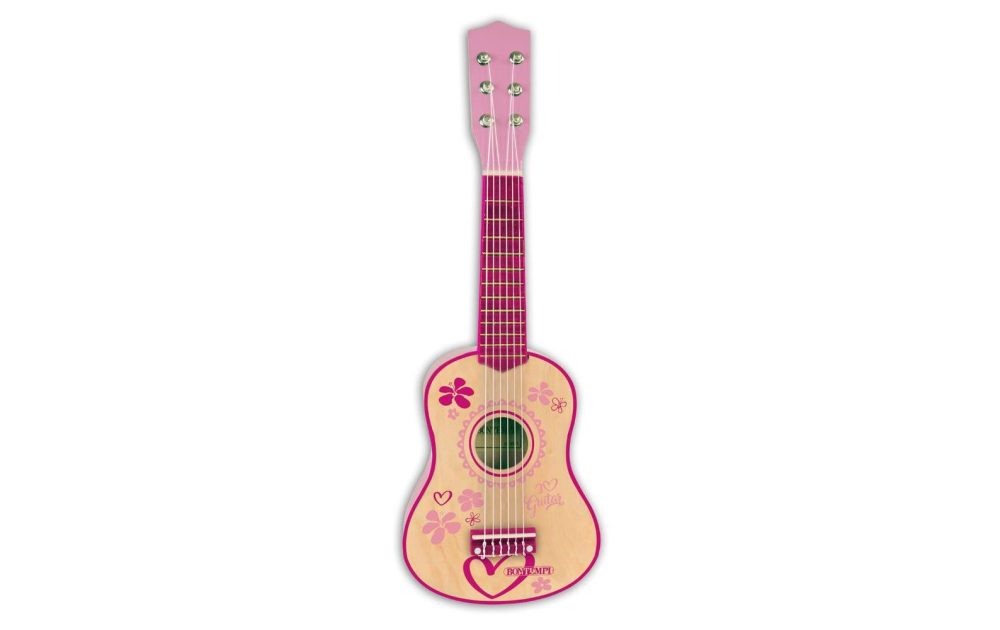 Bontempi - Gitarre 6 Saiten 55 cm Pink - 3 Jahre