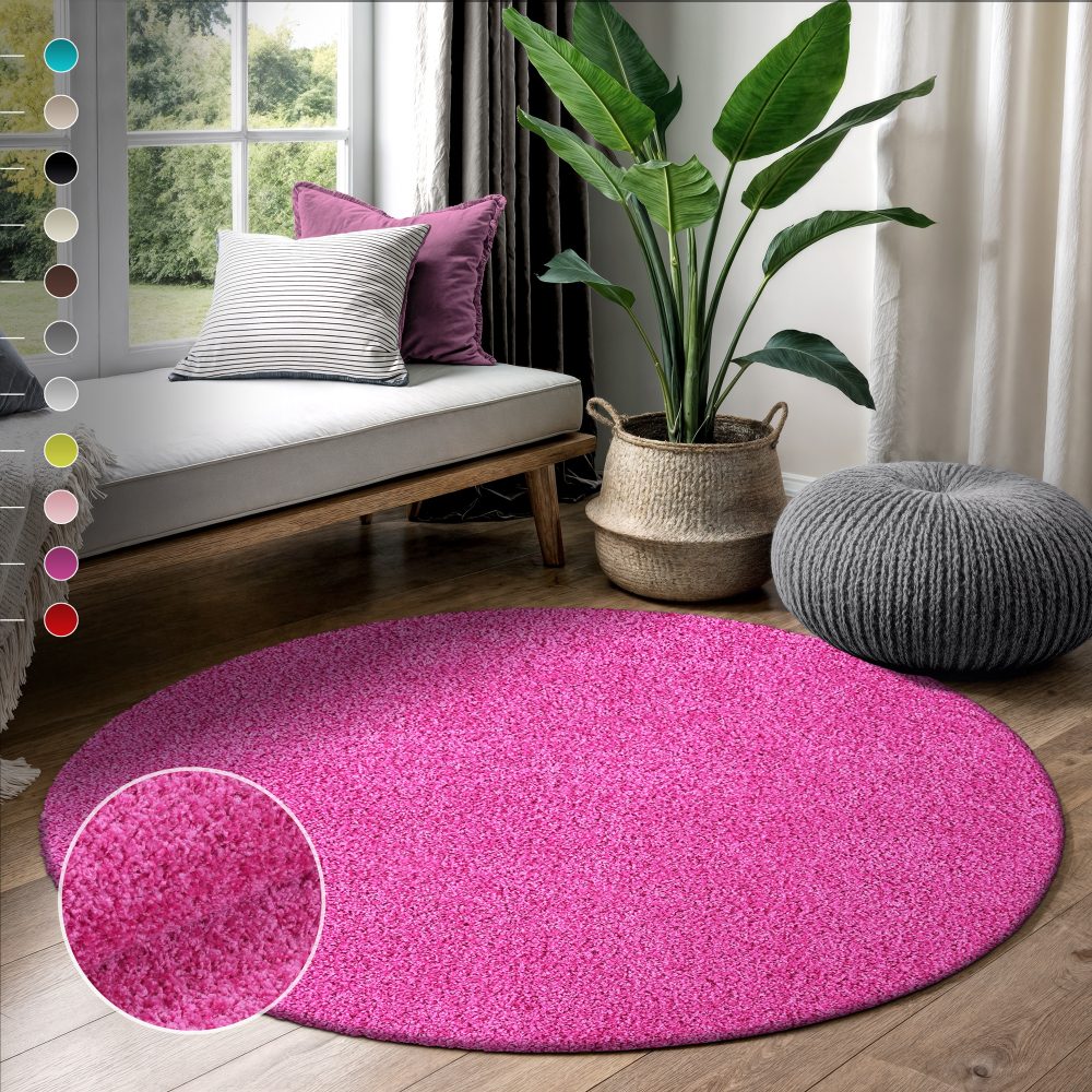 Sanat Hochflor-Teppich »LOCA«, rund, 30 mm Höhe, Wohnzimmer, Langflor, Shaggy, Schlafzimmer