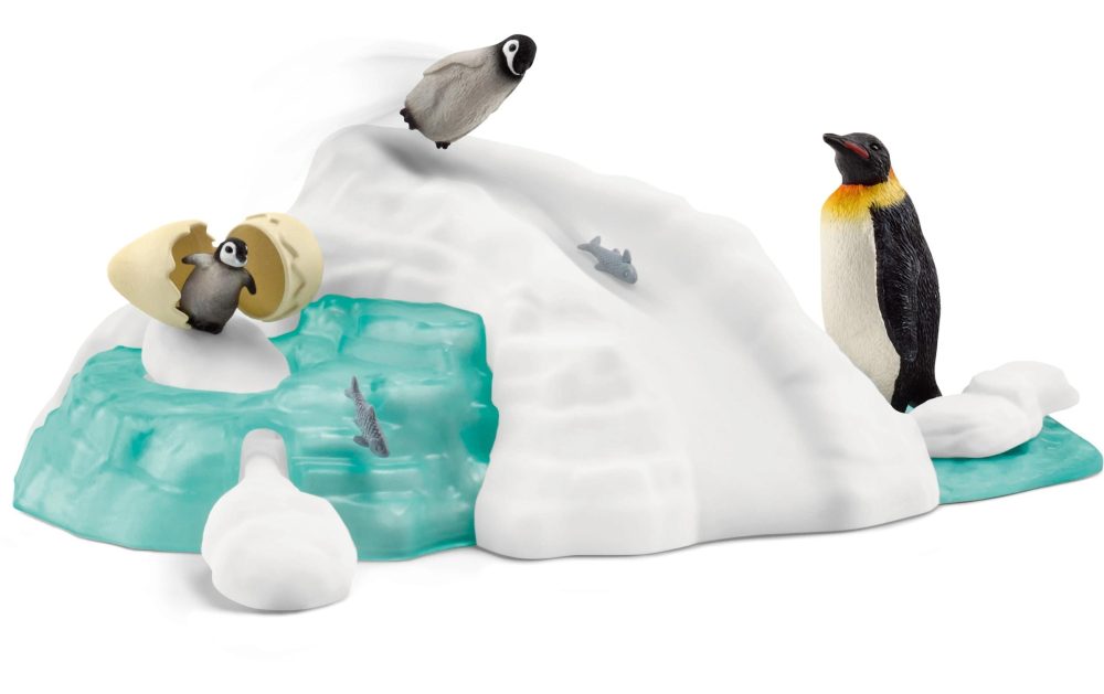 Schleich 42661 - Wild Life, Pinguin-Familienspaß, Spielset