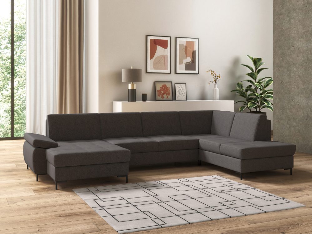 DOMO collection Wohnlandschaft »Capelo«, mit Armteilverstellung, wahlweise mit Bettfunktion, inklusive Federkern