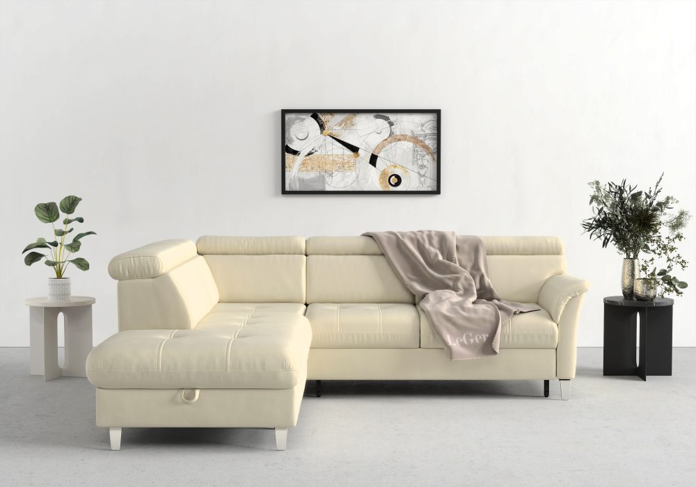 sit&more Ecksofa, inklusive Kopfteilverstellung, wahlweise mit Bettfunktion und Bettkasten