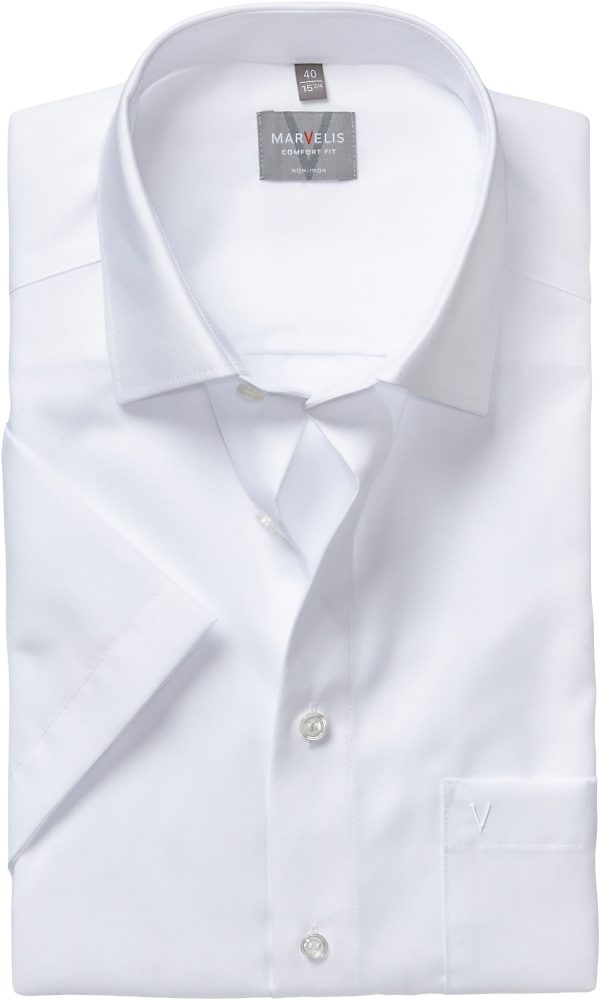 MARVELIS Kurzarmhemd Businesshemd, New-Kentkragen, comfort fit