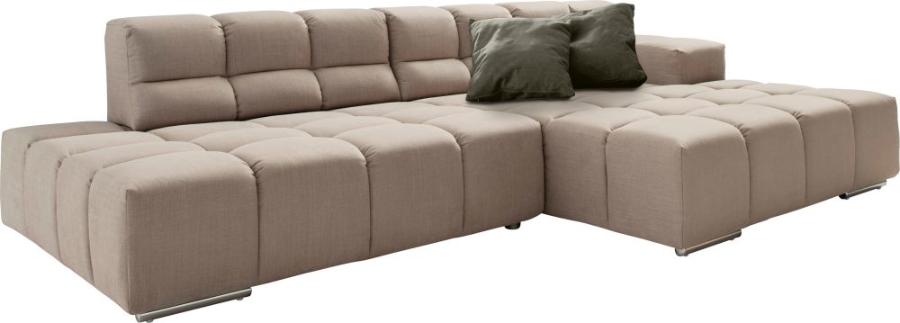 designwerk Ecksofa »Temple«, Recamiere links oder rechts, mit Sitztiefenverstellung